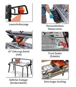 GÖLZ TS 250 A Fliesentrennmaschine Mit Laser -Gartengeräte goelz ts 250a fliesenschneidmaschine details