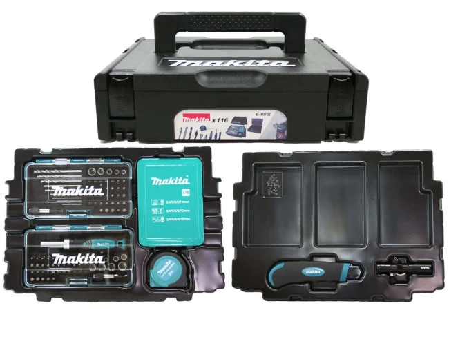 Makita Bohrer-Bit-Set 116-tlg. Im MAKPAC Gr.1 1 Makita Bohrer-Bit-Set 116-tlg. Im MAKPAC Gr.1