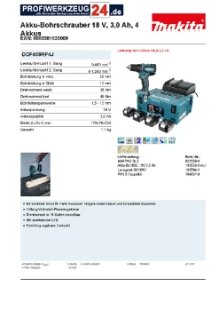 MAKITA DDF459RF4J Akku-Bohrschrauber