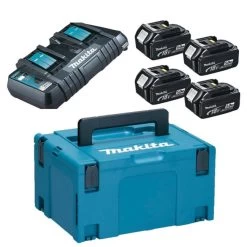 MAKITA Power Source KIT Mit 4x Akku 5,0 Ah Und DC18RD