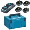 MAKITA Power Source KIT Mit 4x Akku 6,0 Ah Und DC18RD